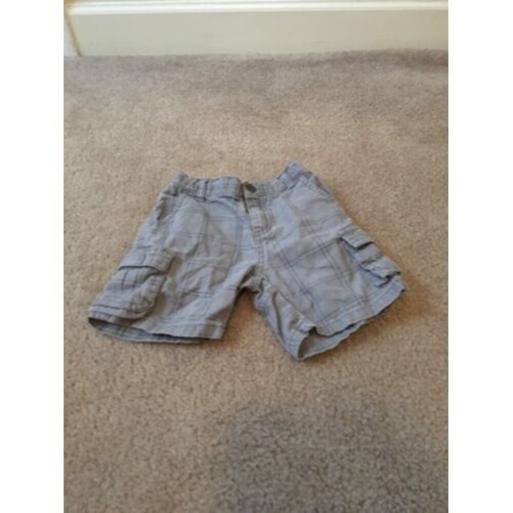 Gymboree Toddler Boys Plaid Cargo Shorts Button & Zip Size 18-24 Months